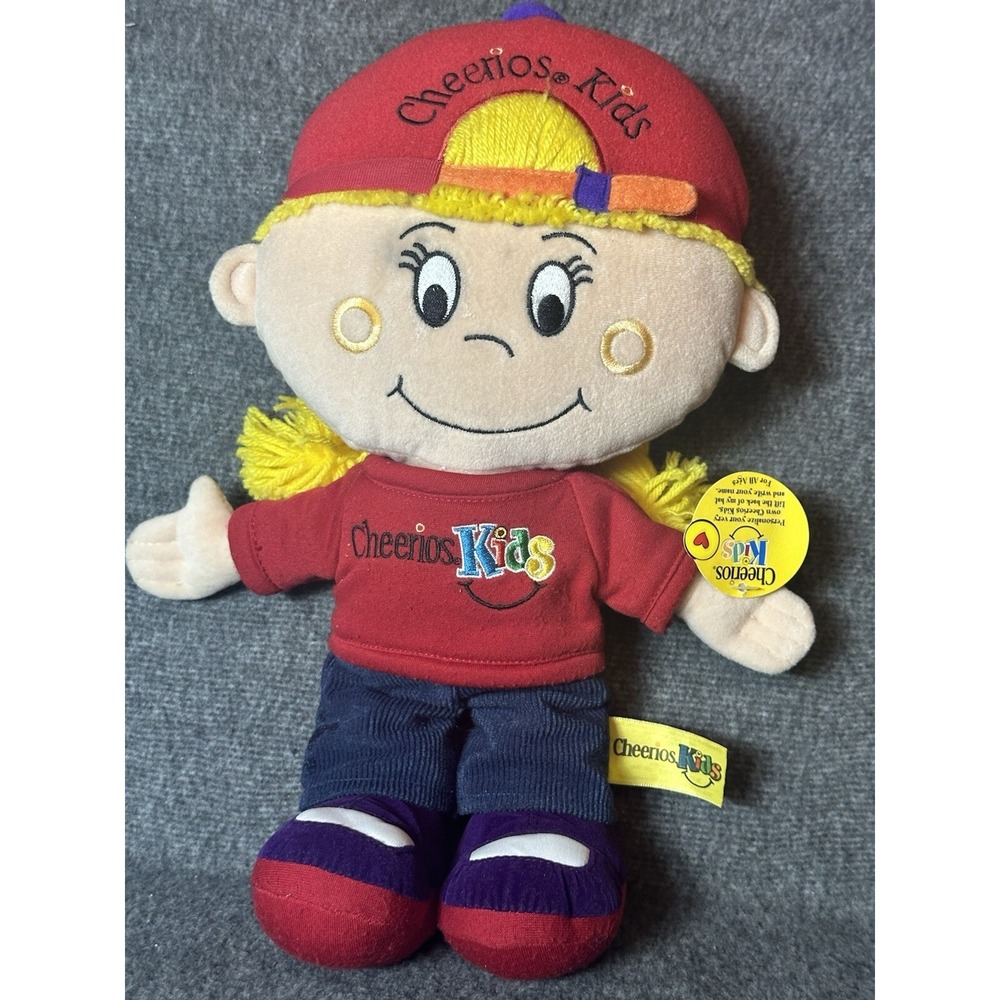 Cheerios Kids Plush Stuff 11" Girl Doll General Mills Cereal 80s 90s Vintage Toy